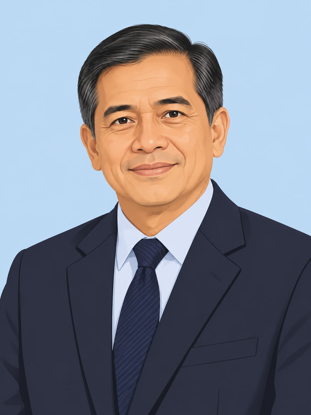 Prof. Angel T. Ramos — illustrated portrait